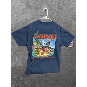 Auburn Tigers Aubie Island Graphic T-Shirt Navy Blue Mens Size L 1896